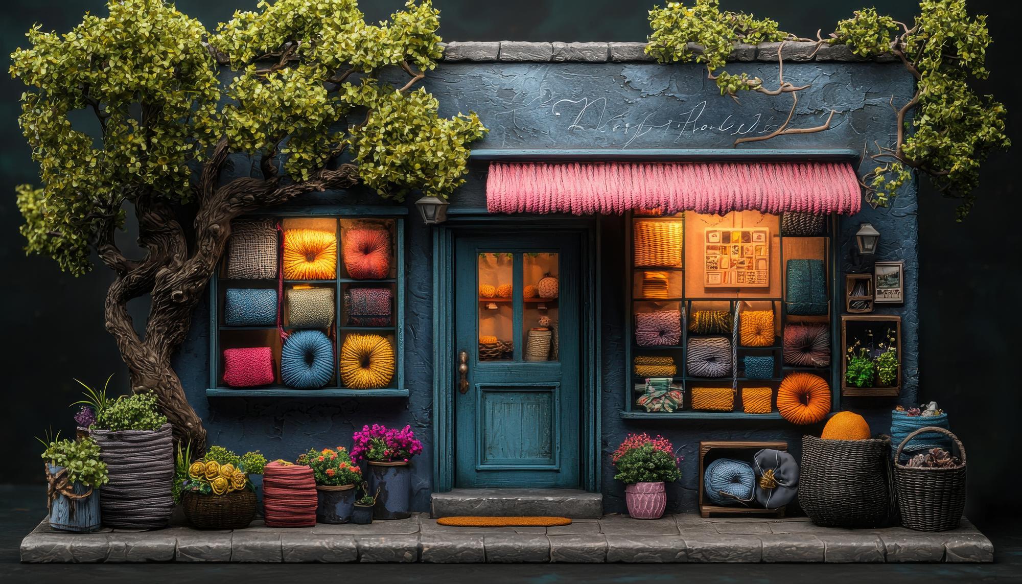 atelier exterior with signage